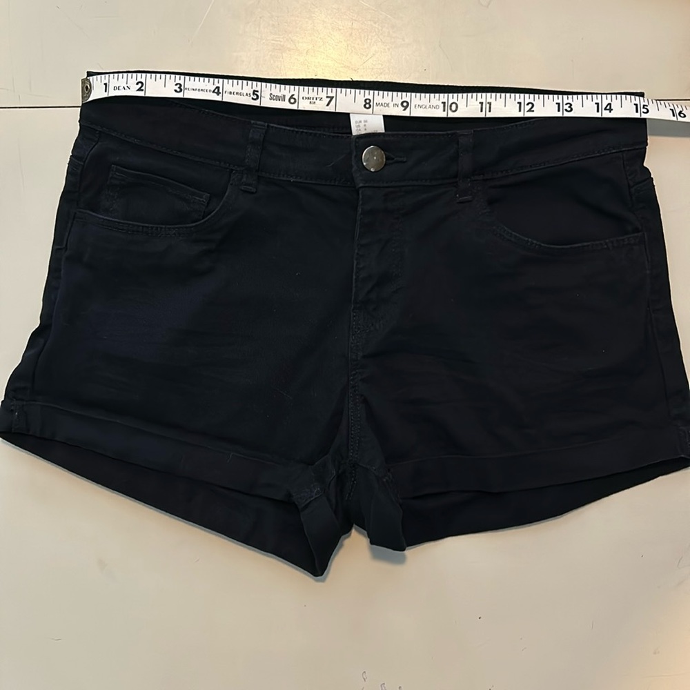 Black stretch H&M shorts.